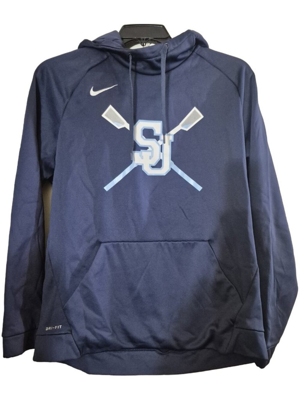Nike Dri-FIT St. Johns Rowing Pullover Hoodie Men's XL Navy Fleece Lined